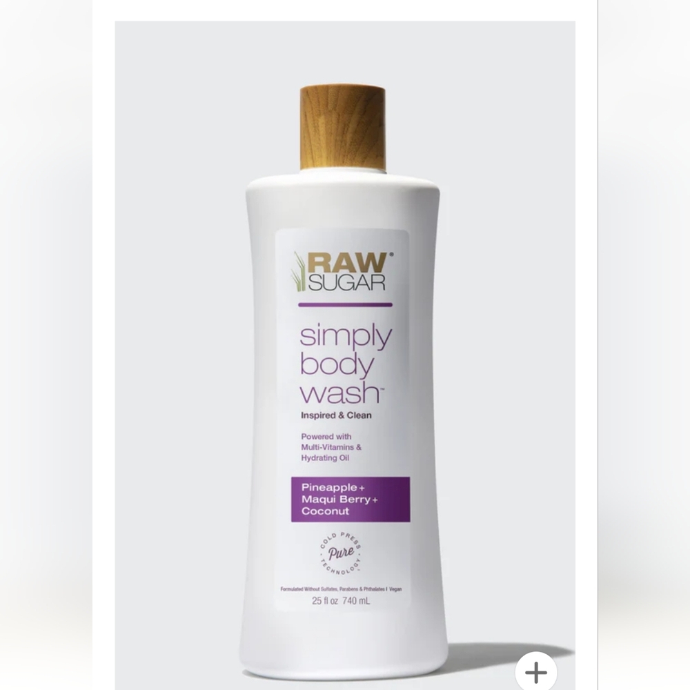 2-Raw Sugar Body Wash-Pineapple + Maqui Berry+ Coconut 25 oz each